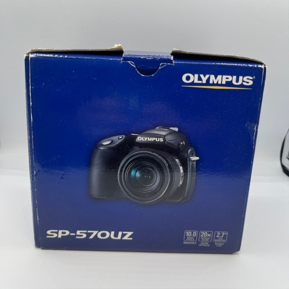 Olympus SP-570UZ Digital Camera 10MP 20x Optical Zoom 2.7" LCD Black Parts Only